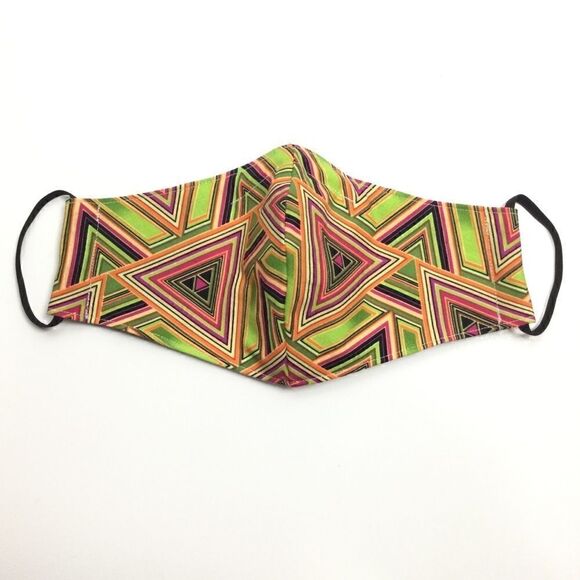 2/$15 - Green Mask, Geometric Face Mask Green Triangles Filti Filter - Picture 3 of 15